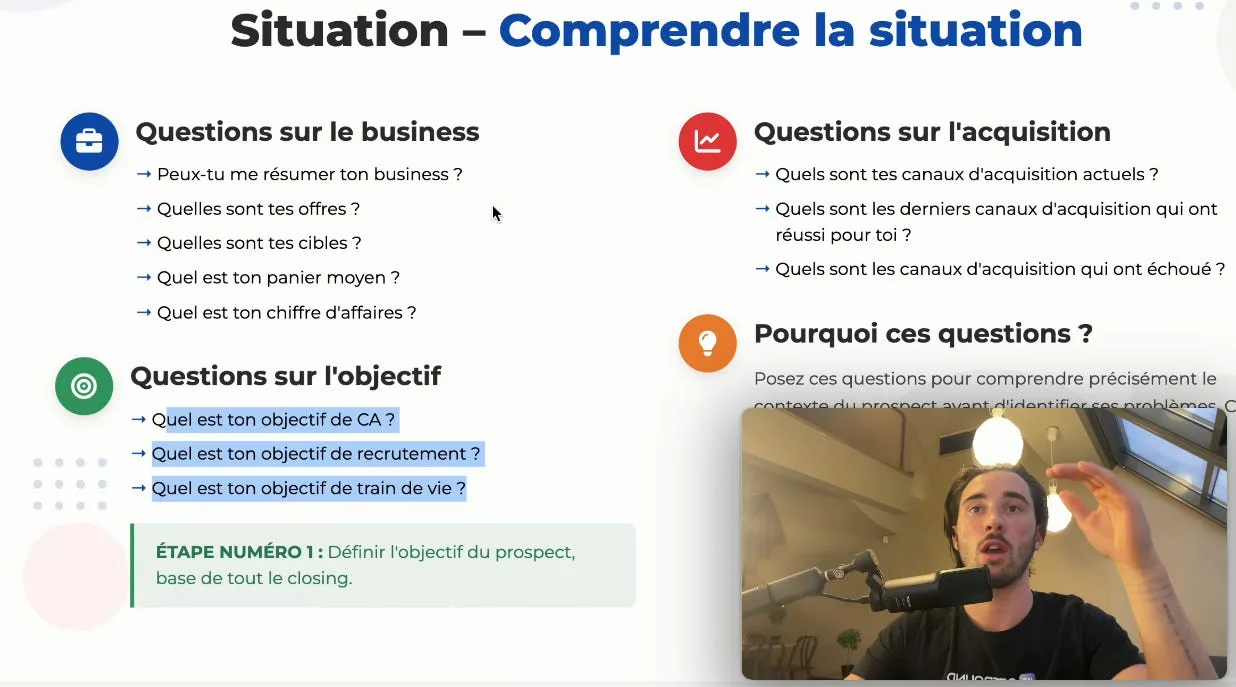 Situation - Comprendre la situation du prospect