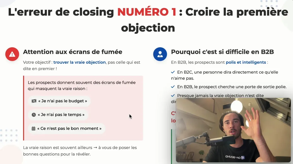 L'erreur de closing numéro 1 : Croire la première objection