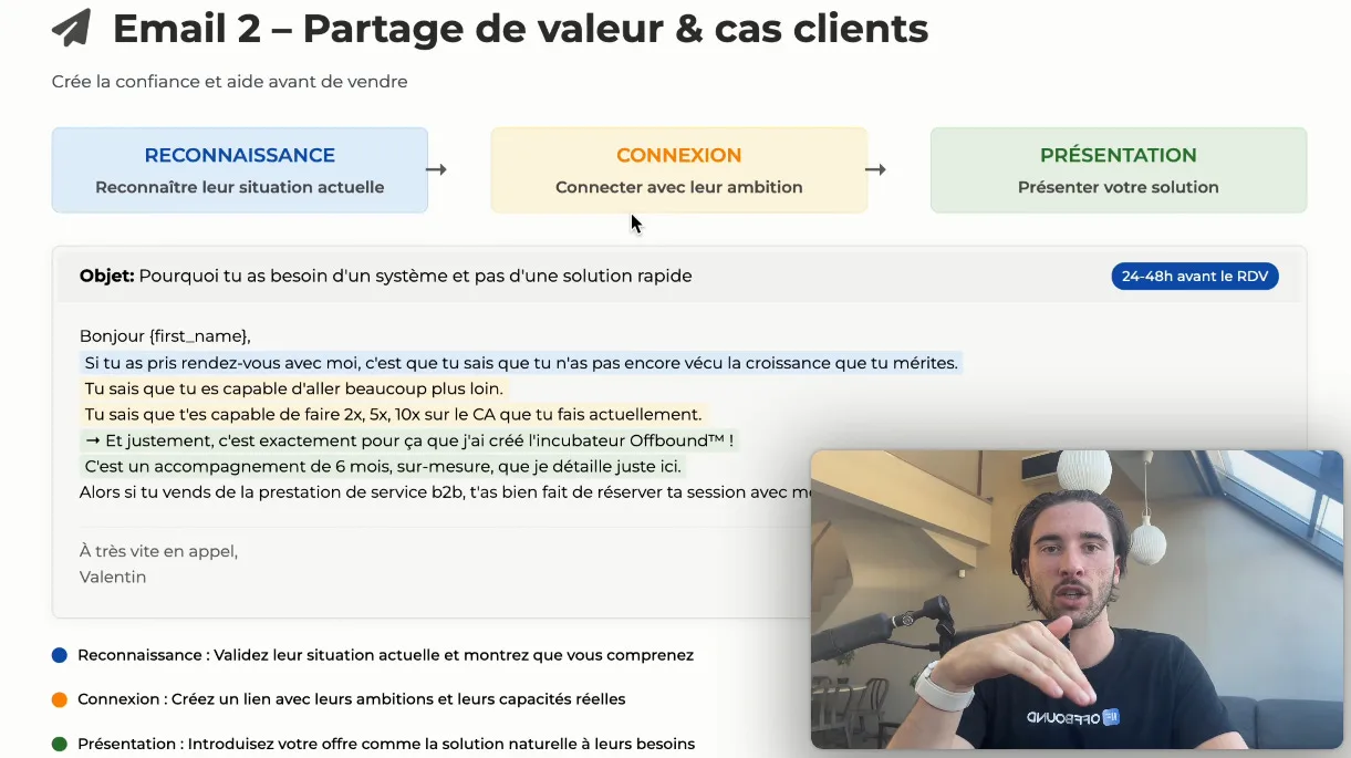 Email 2 - Partage de valeur et cas clients