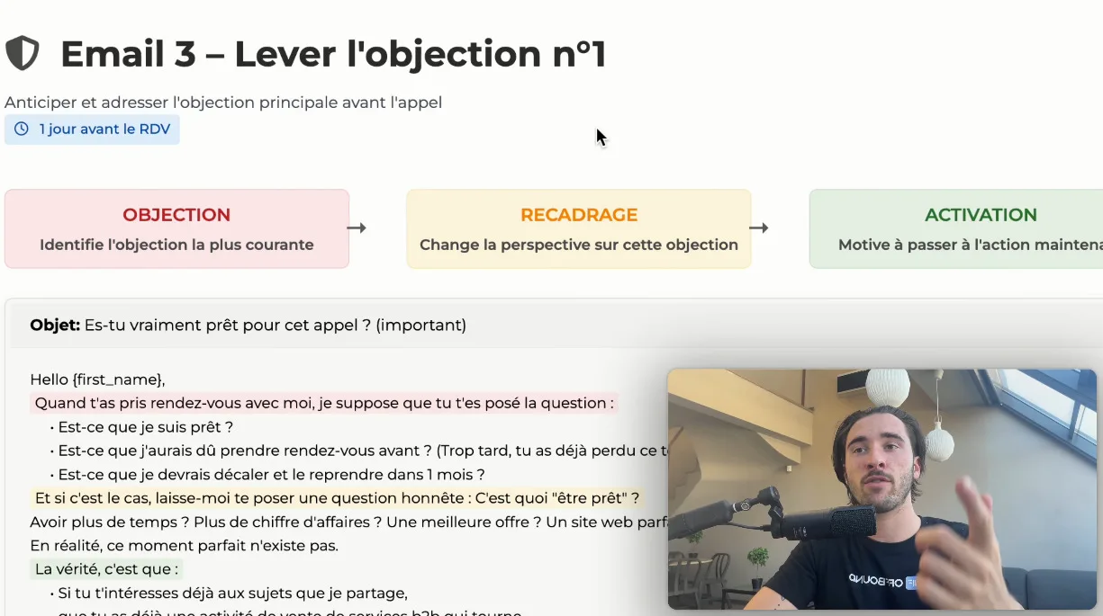 Email 3 - Lever l'objection n°1