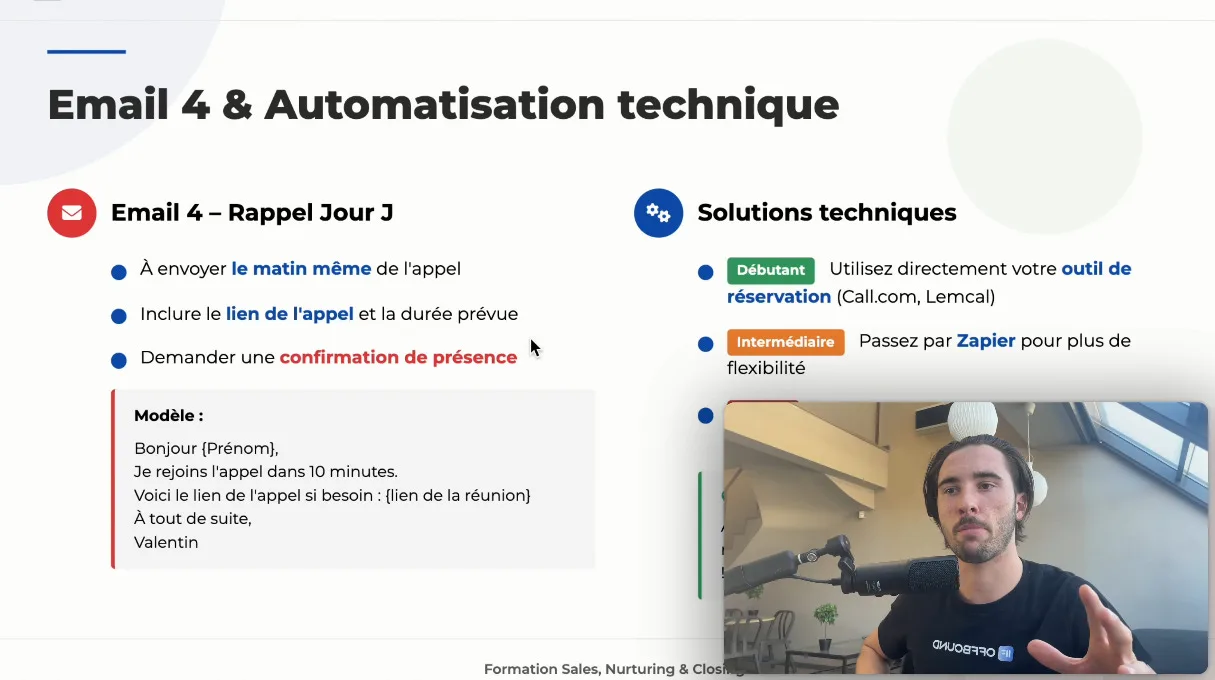 Email 4 et Automatisation technique