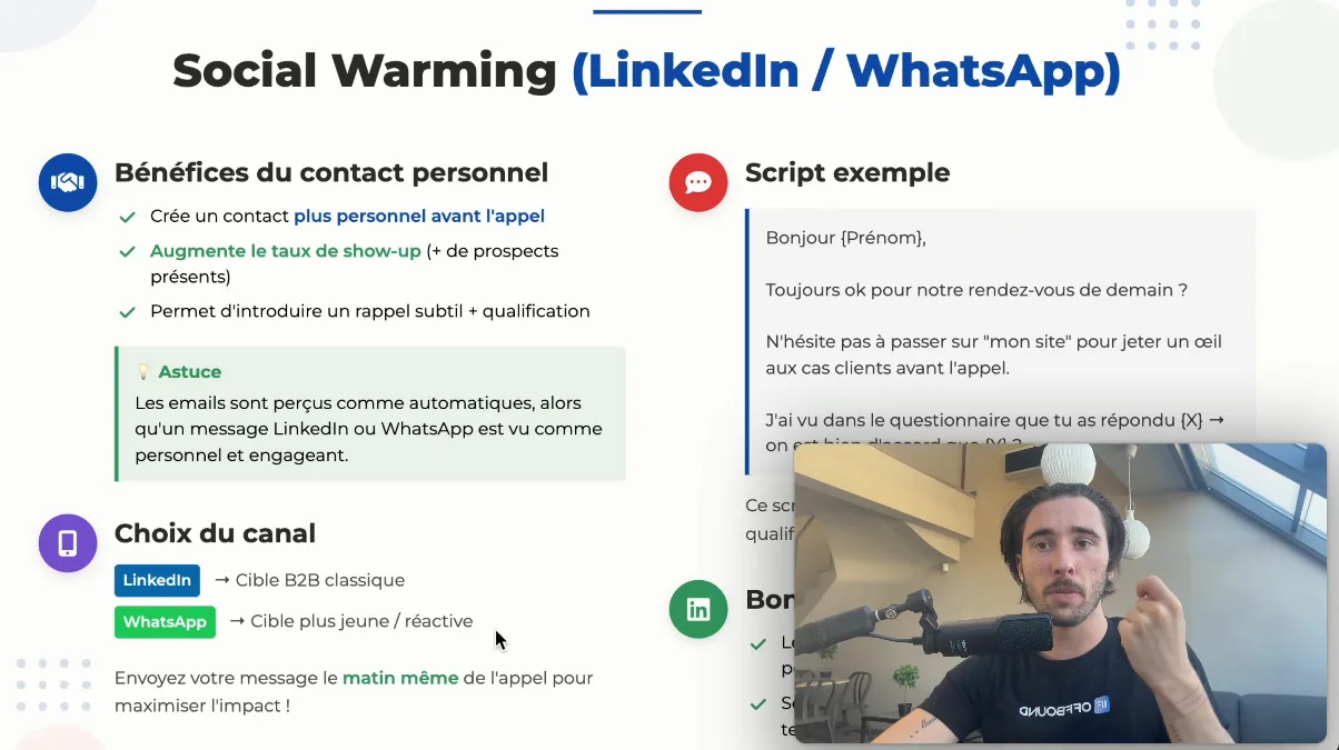 Social Warming sur LinkedIn et WhatsApp