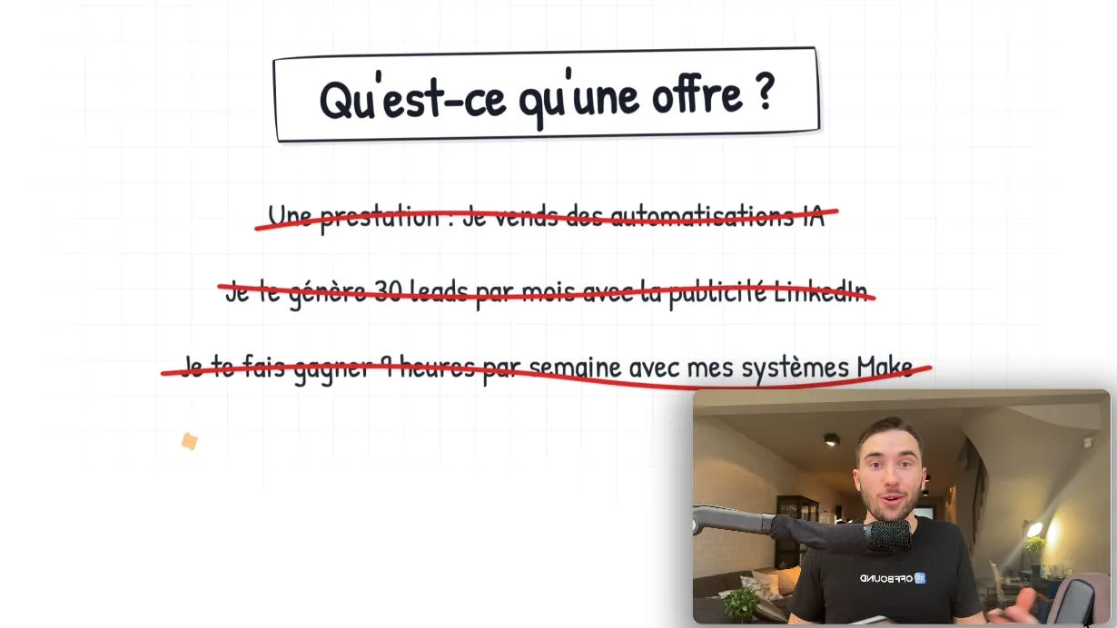 Qu'est-ce qu'une offre ? Ce n'est pas juste une prestation