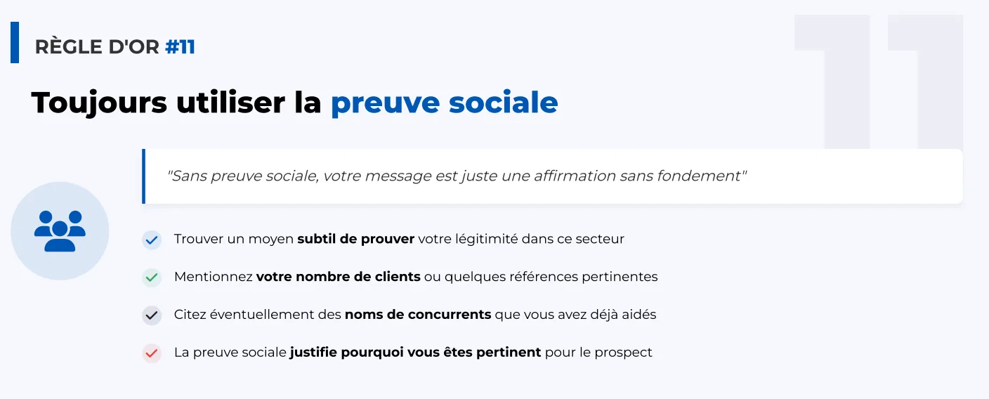 Règle 11 : Toujours utiliser la preuve sociale