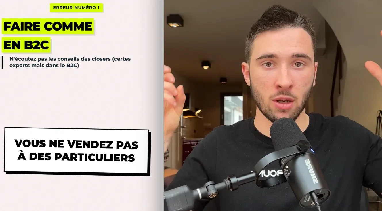 Erreur n°1 : Faire comme en B2C - vous ne vendez pas à des particuliers