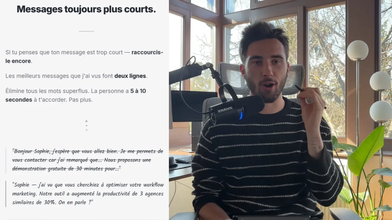 Règle du copywriting : écrire des messages de prospection toujours plus courts