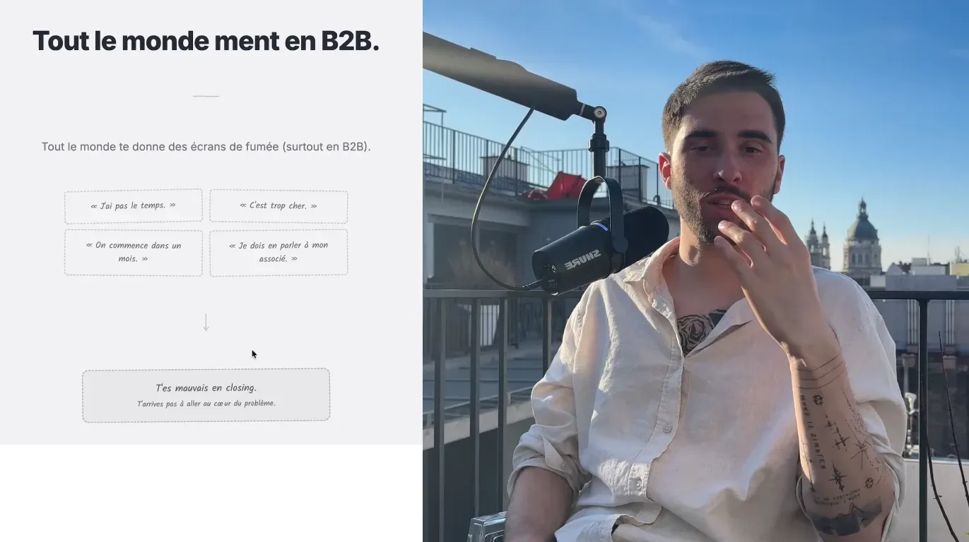 Tout le monde ment en B2B : les fausses objections (écrans de fumée)